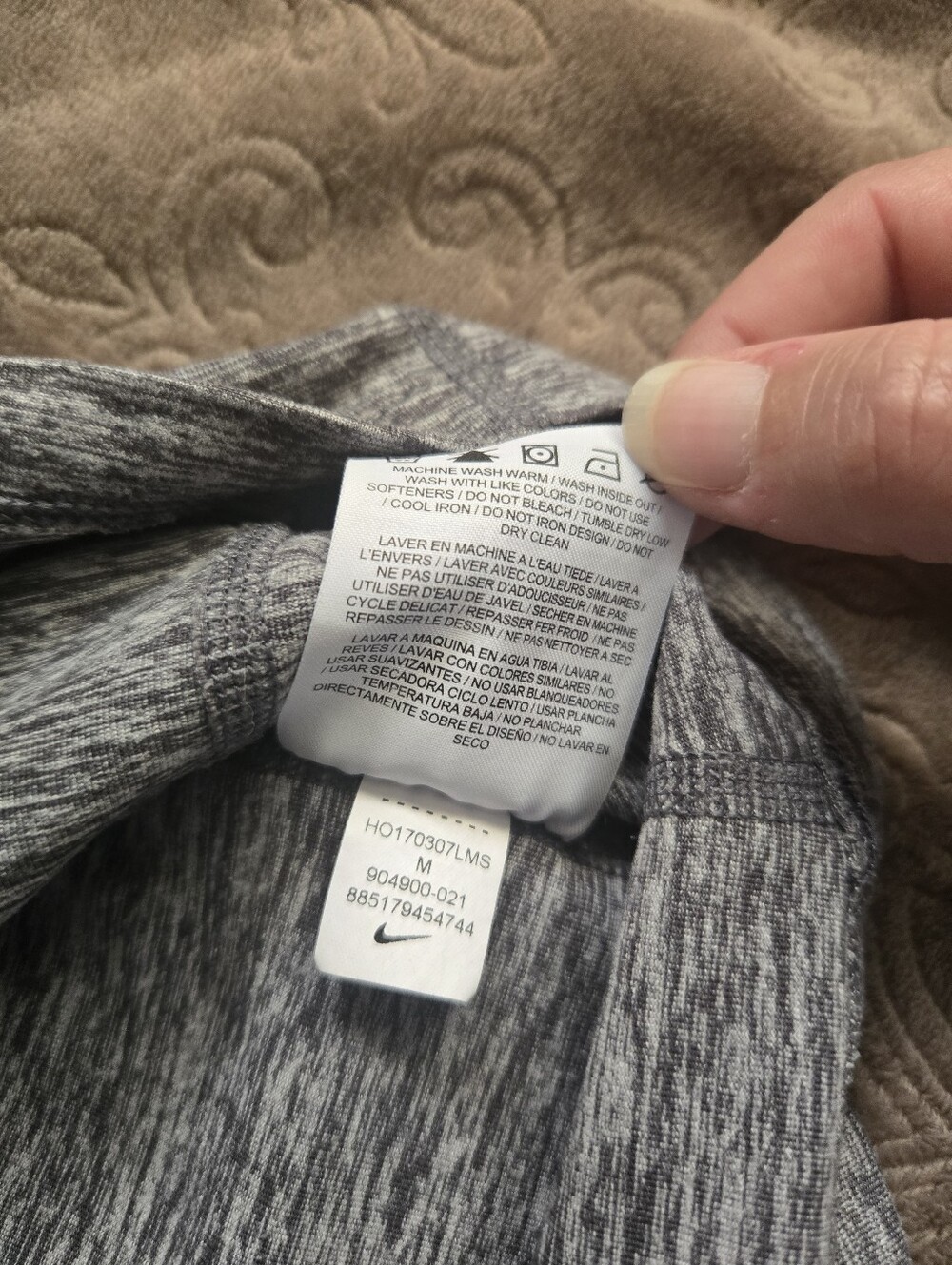 Nike Dri-FIT Element Half 1/4 Zip Running Top Gray Medium - Picture 6 of 7